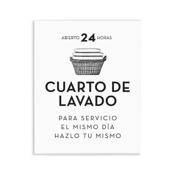 Stupell Industries Vintage Laundry Ad White by Lettered and Lined Unframed Wall Plaque Typography Graphic Art Print 14 in. x 11 in.