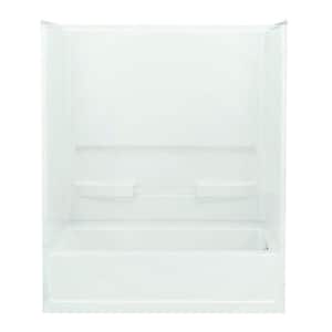 Advantage 31.25 in. x 60 in. x 73.25 in. Bath and Shower Kit with Right-Hand Drain in White