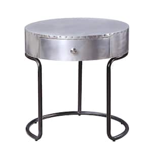 Aluminum Brancaster End Table with Drawer