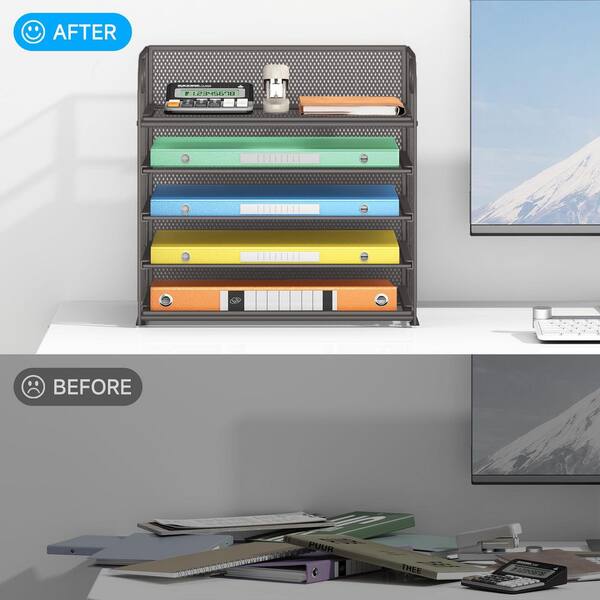Desk Mail Organizer - 6pcs Small File Organizer Letter Sorter - Bill - View #6