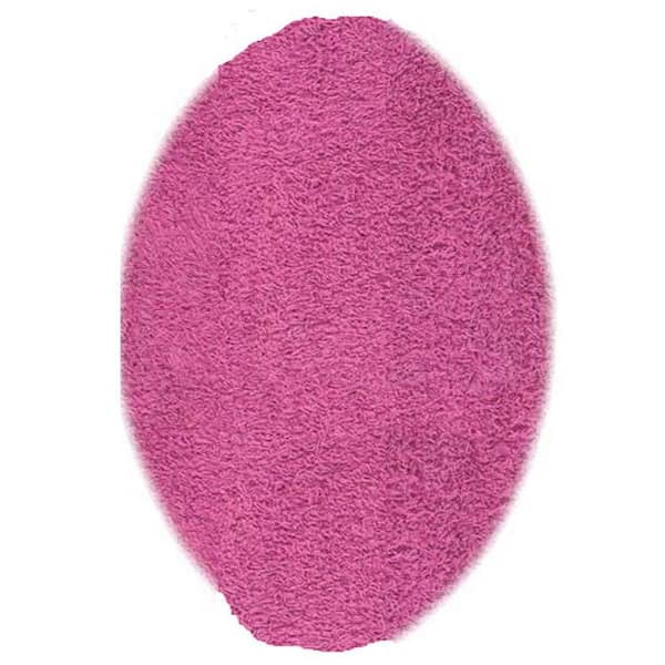 Home Decorators Collection Ultimate Shag Hot Pink 5 ft. x 7 ft. Oval Area Rug