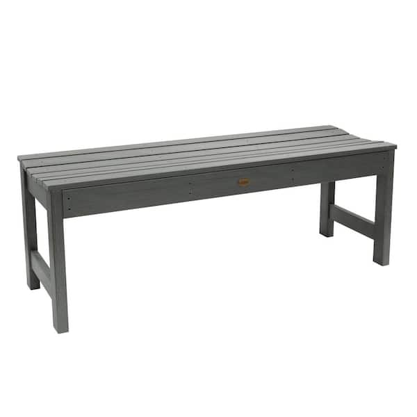 Highwood Lehigh 4 ft. 2-Person Coastal Teak Recycled Plastic Outdoor Picnic Bench