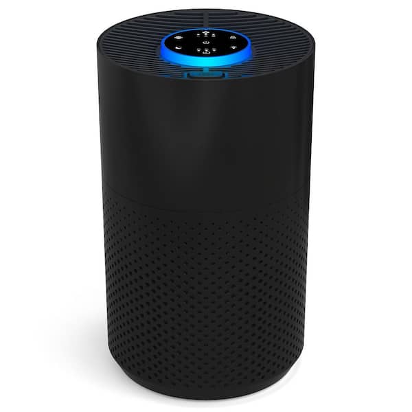 1050 sq. ft. H14 True HEPA Personal Air Purifier in Black with Timer, Sleep Mode & Child Lock