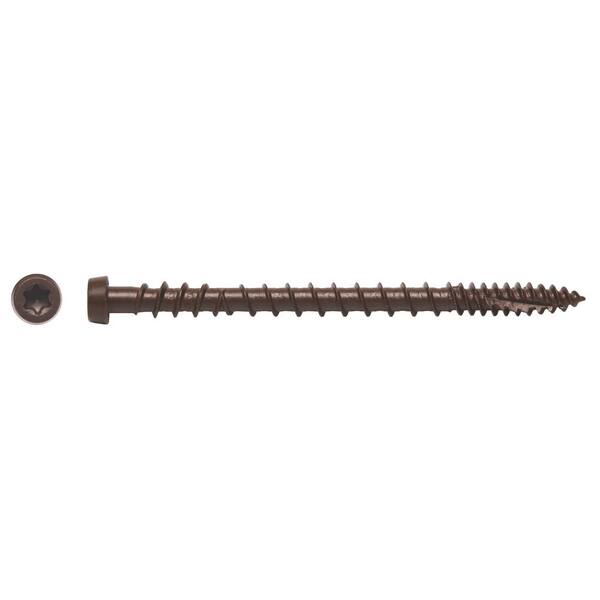 BIG TIMBER 10 x 13/4 in. Mocha Star Drive Trim Head Composite Fascia Deck Screw (2250Pack