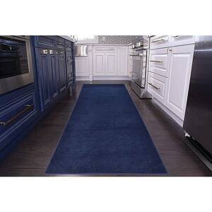 Solid Euro Royal Navy Blue 31 in. x 6 ft. Your Choice Length Stair Runner