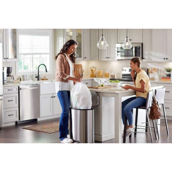 HDX HDX 13 Gallon FLEX White Drawstring Tall Kitchen Trash Bags