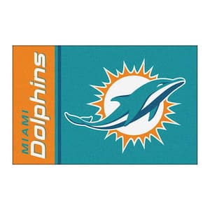 NFL - Miami Dolphins Turquoise Uniform Inspired 2 ft. x 3 ft. Area Rug