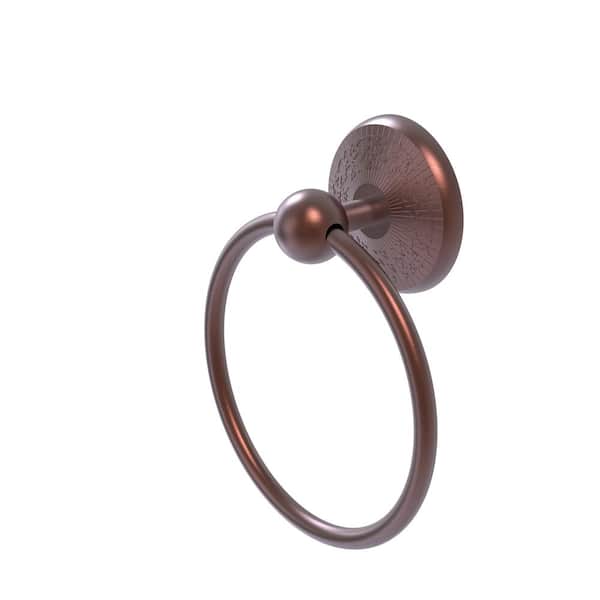 Allied Brass Monte Carlo Collection Wall Mounted Towel Ring in Antique Copper