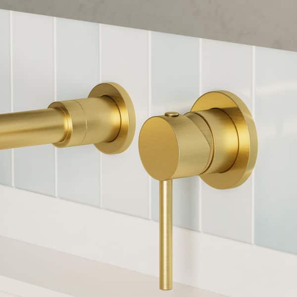 CRANACH ANGELSEY Single Handle Wall-Mount Bathroom Sink Faucet