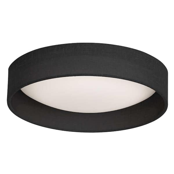 Dainolite 3 in. 1-Light Black LED Flush Mount