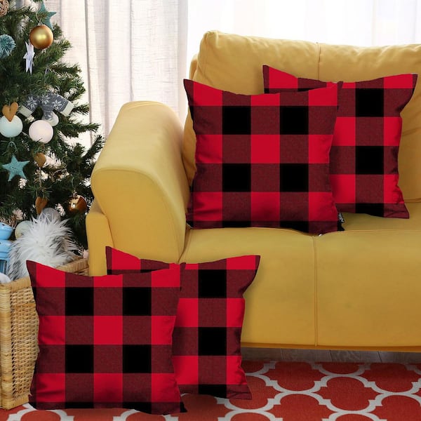 Christmas plaid 2025 throw pillows