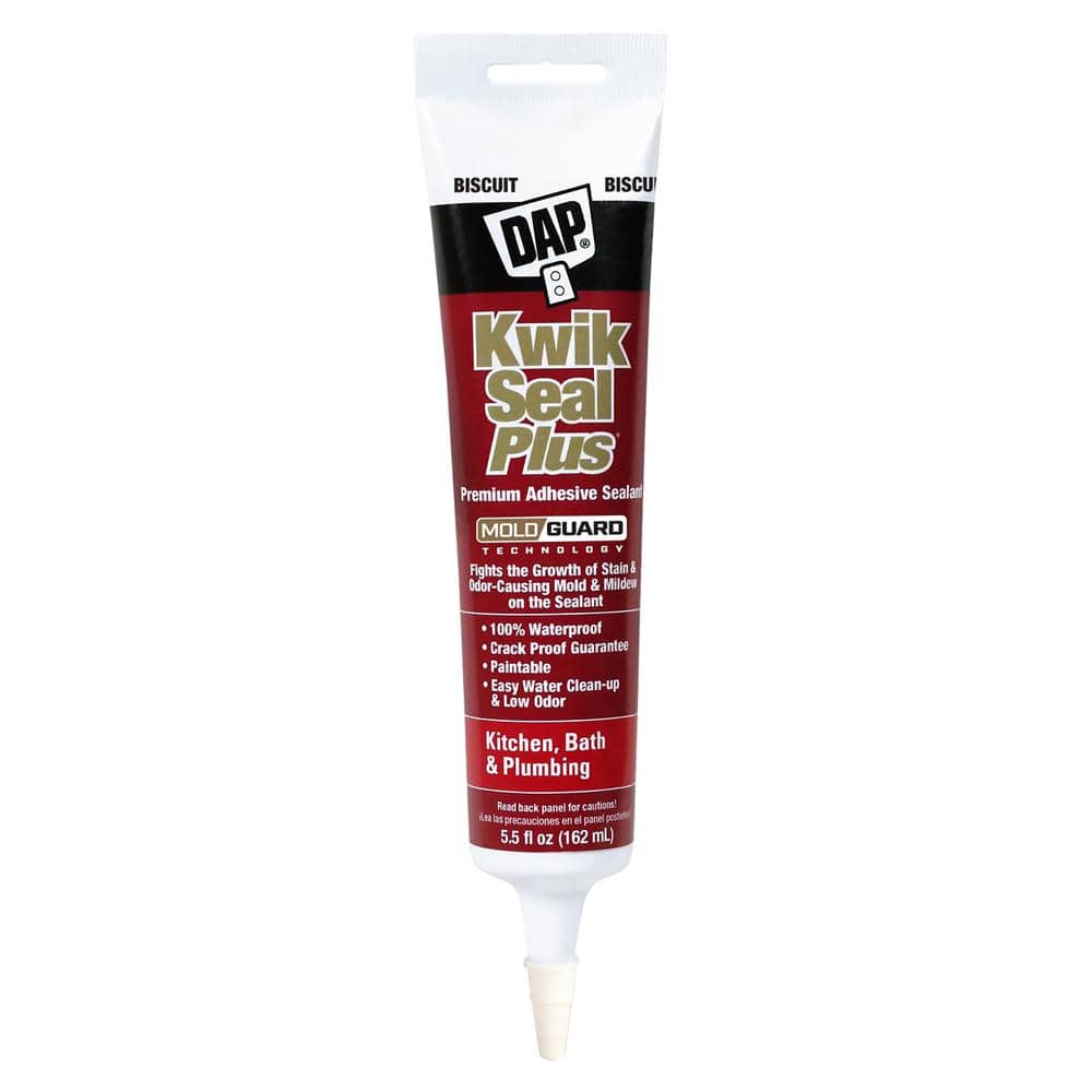 Kwik Seal Plus 5.5 oz. Bisque Premium Kitchen and Bath Siliconized Caulk (1