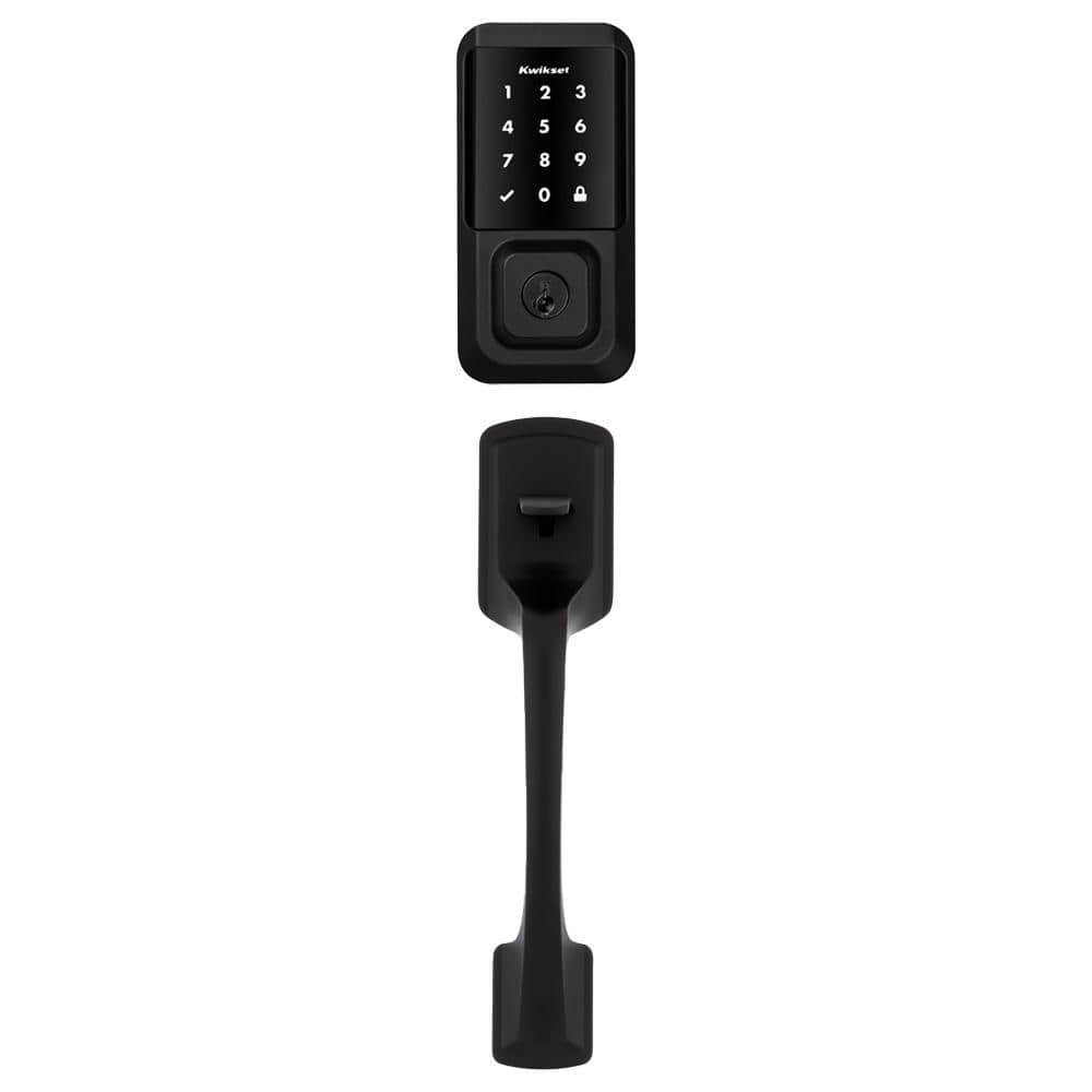Kwikset Halo Black Single-Cylinder Touchscreen Electronic Deadbolt