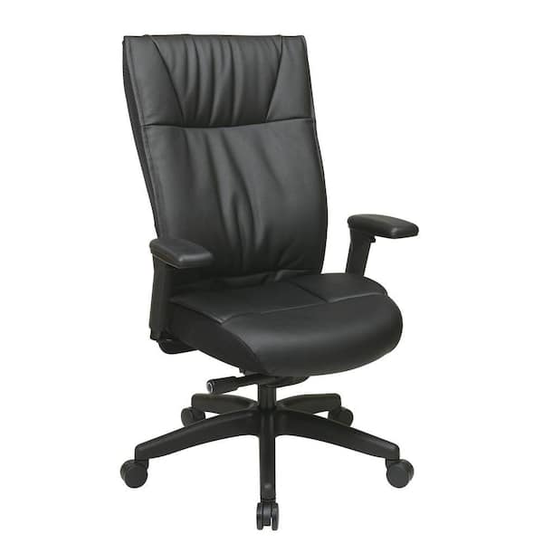 Office Star Products Black Leather Executive Office Chair