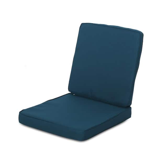 Noble House Coesse 20.5 in. x 19.5 in. 1-Piece Outdoor Lounge Chair Cushion in Dark Teal