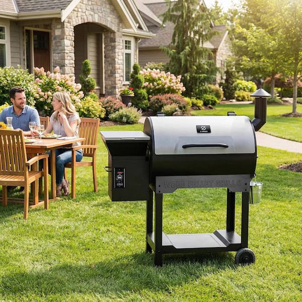 Z GRILLS 700 Series Pellet Grill and Smoker in Silver with
