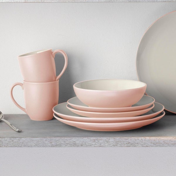Noritake Colorwave Pink 16-Piece Coupe (Pink) Stoneware Dinnerware