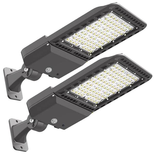 1500-Watt Equivalent Integrated LED Bronze Weather Resistant 39,000 LM LED Area Light, 5000K 300W Arm Mount (2-Pack)