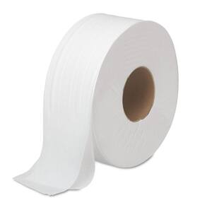 3.5 in. W x 1000 ft. L 2-Ply White JRT Jumbo Septic Safe Toilet Paper (12-Rolls/Carton)