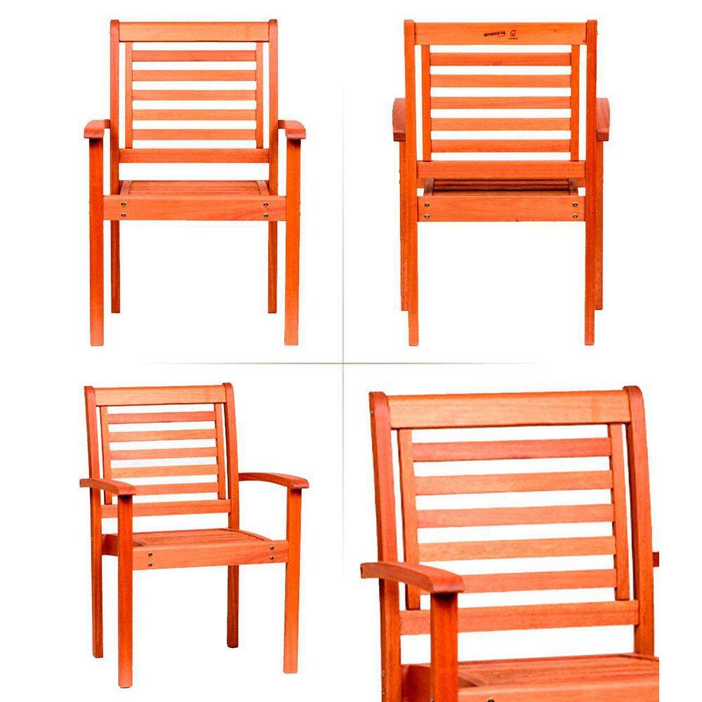 Livorno Eucalyptus 9-Piece Square Outdoor Dining Set for 8