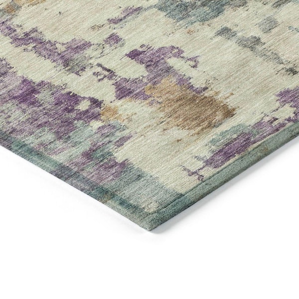 Chantille Machine Washable Indoor/Outdoor Abstract ACN2072 Linen 8 ft. x 10 ft. Area Rug