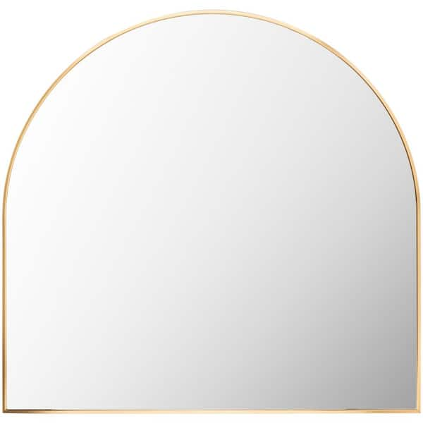 Livabliss Aranya 36.22 in. W x 35.43 in. H Gold Framed Decorative Mirror