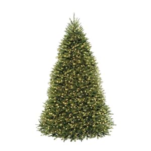 9 ft. Pre-Lit Dunhill Fir Hinged Artificial Christmas Tree with Clear Lights