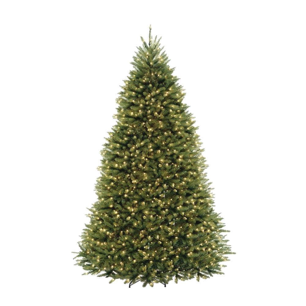 National Tree Company 9' Dunhill Fir Full-Bodied & Hinged Tree With 900 Clear Lights