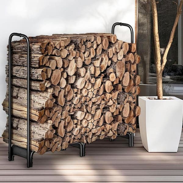 48 in. Heavy Duty Outdoor Wood Firewood Rack HPDDKLLTYM - The Home