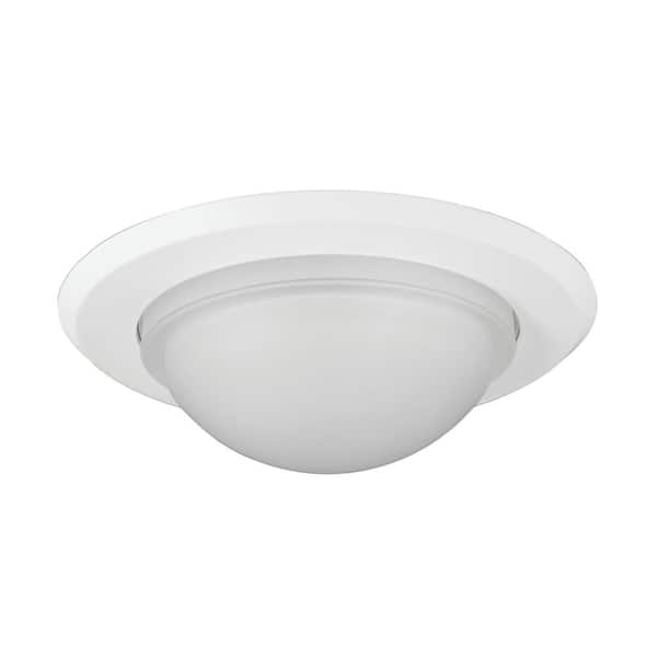 NICOR 5 in. White Recessed Drop Opal Shower Trim
