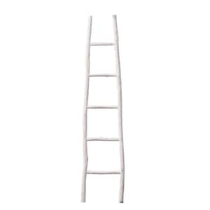 White Decorative Wood Ladder