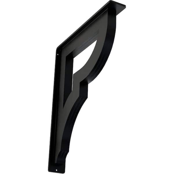 Ekena Millwork 2 in. x 15 in. x 12 in. Wrought Iron Triple Center Brace Bradford Bracket