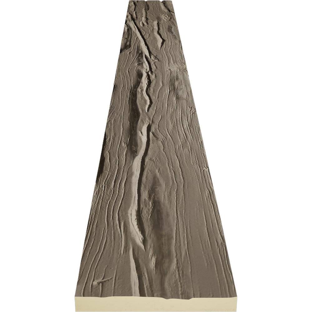 Rustic Taupe Faux Wood Beam Plank, 10" x 96"