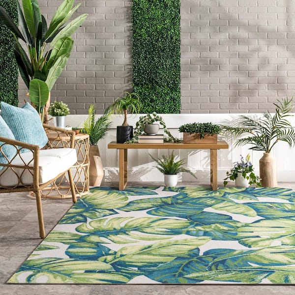 nuLOOM Contemporary Multi 2 ft. x 3 ft. Floral Lisa Indoor Area Rug