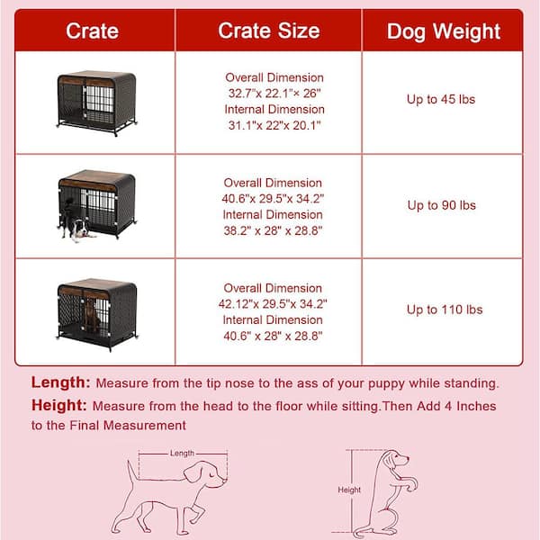 Large dog shop kennel measurements