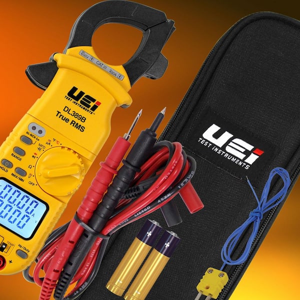 Test UEi Test Instruments DL389 TRMS Dual Display Digital Clamp On Meter Current Testers Clamp