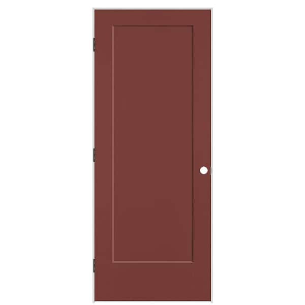 Masonite 32 in. x 80 in. 1-Panel Lincoln Park Right-Hand Solid Core Red Bluff Molded Composite Single Prehung Interior Door