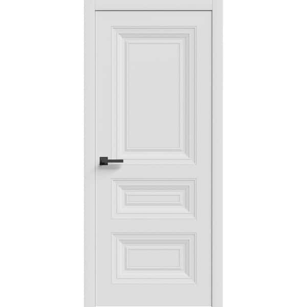 7233 30 in. x 84 in. Sold Core White Color Wood Interior Door Kit with Quick Assemble Jamb