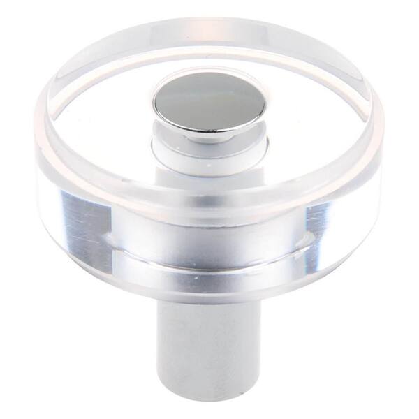 Gliderite 1 2 In Polished Chrome Round Modern Clear Acrylic Cabinet Knobs 10 Pack 5828 Pc The Home Depot Gliderite 1 2 In Polished Chrome, Clear Acrylic Cabinet Knobs
