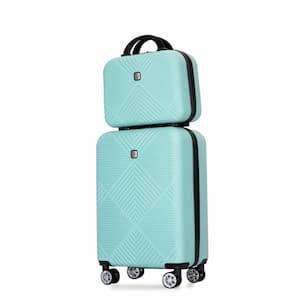2-Piece Light Blue Spinner Wheels, Rolling, Lockable Handle and Lightweight Luggage Set
