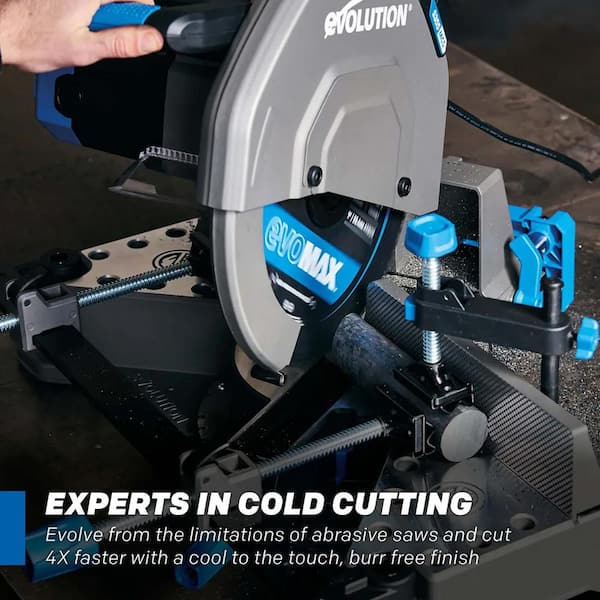 Evolution S14MCS Metal Cutting Mitering Chop Saw with 14 in. EVOMAX14ST Blade