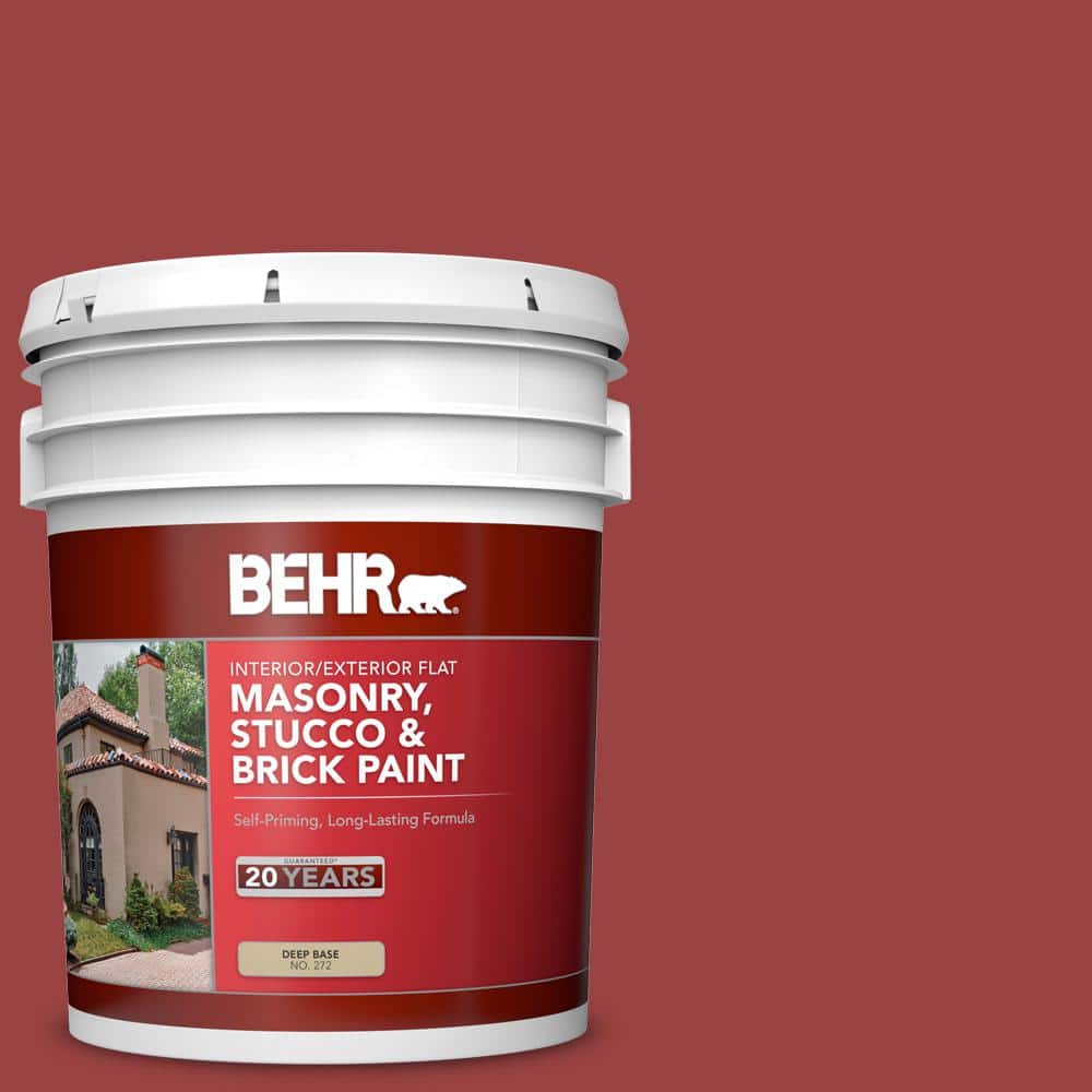 5 gal. #MQ1-10 Red My Mind Flat Masonry, Stucco and Brick Interior/Exterior