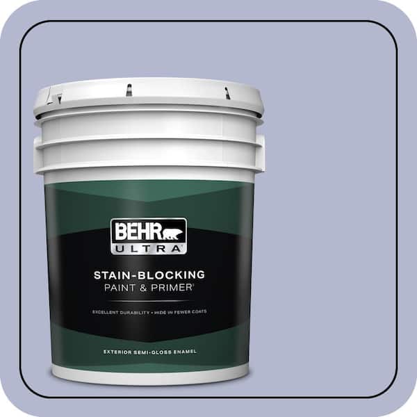 BEHR ULTRA 5 gal. #620C-3 Purple Surf Semi-Gloss Enamel Exterior Paint & Primer