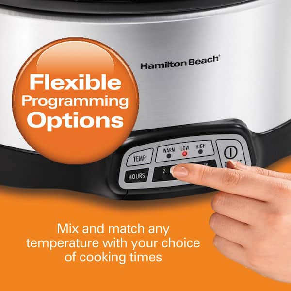 Hamilton Beach 8 Qt. Programmable Stainless Steel Slow Cooker with