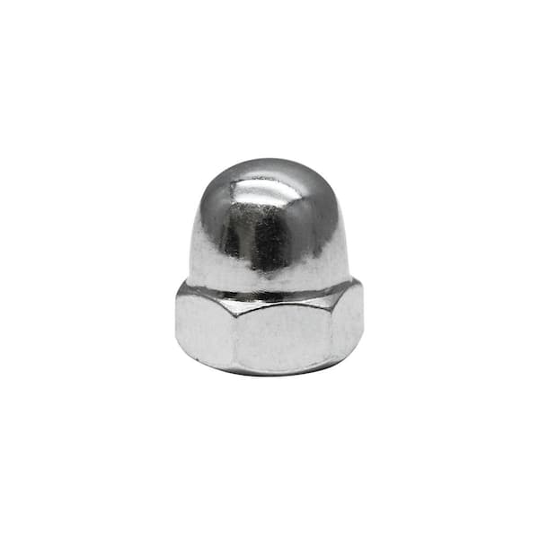 #10-24 Grade 2 Steel Chrome Plated Finish Flat Top Acorn Nuts 5 pk. Case of 2 