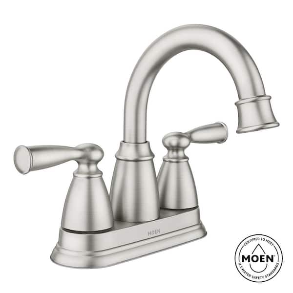Banbury 4 in. Centerset Double Handle Bathroom Faucet in Brushed Nickel