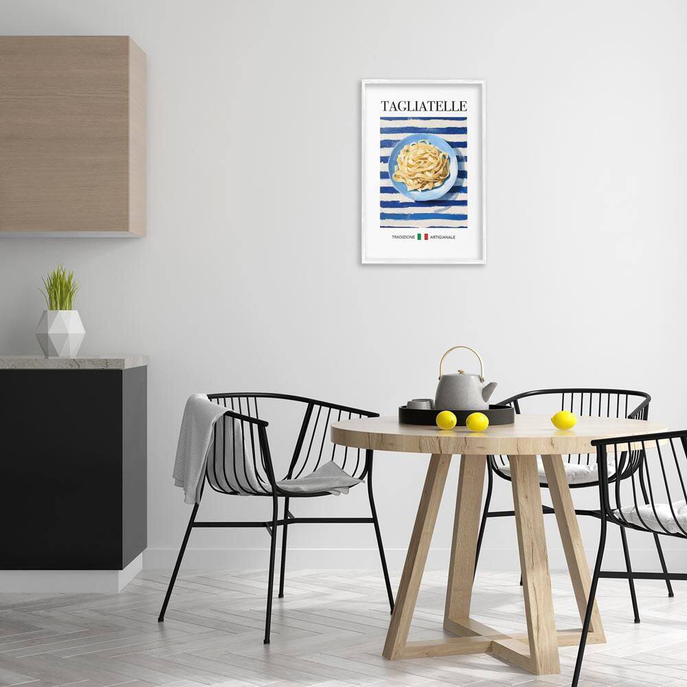Traditional Tagliatelle Pasta by Andreas Magnusson White Framed Food Giclee Art Print 24 in. x 16 in. price history on PriceWatchPro