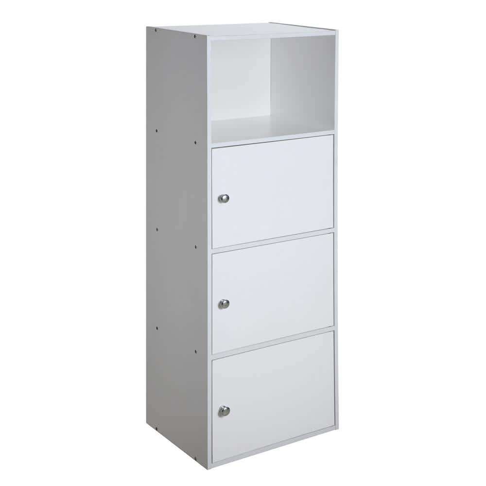 White 47" Tall 3-Door Office Storage Cabinet