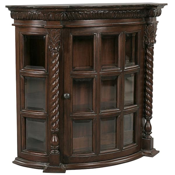 Design Toscano Cardington Square Brown Manor Curio Cabinet