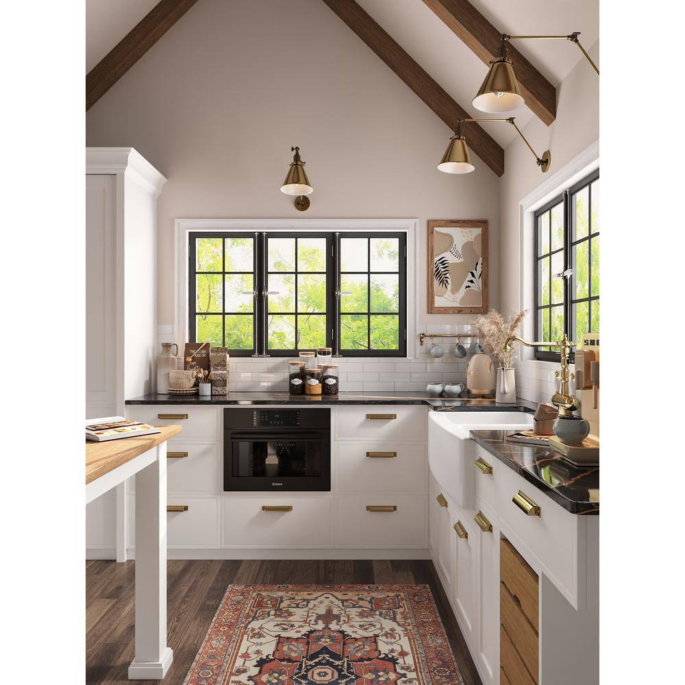 DeerValley 33" White Fireclay Double Bowl Farmhouse Sink